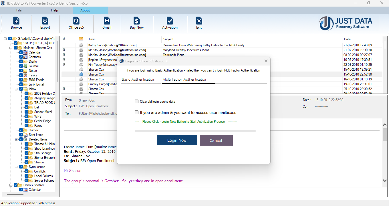 Saving Mailbox into PST File Process