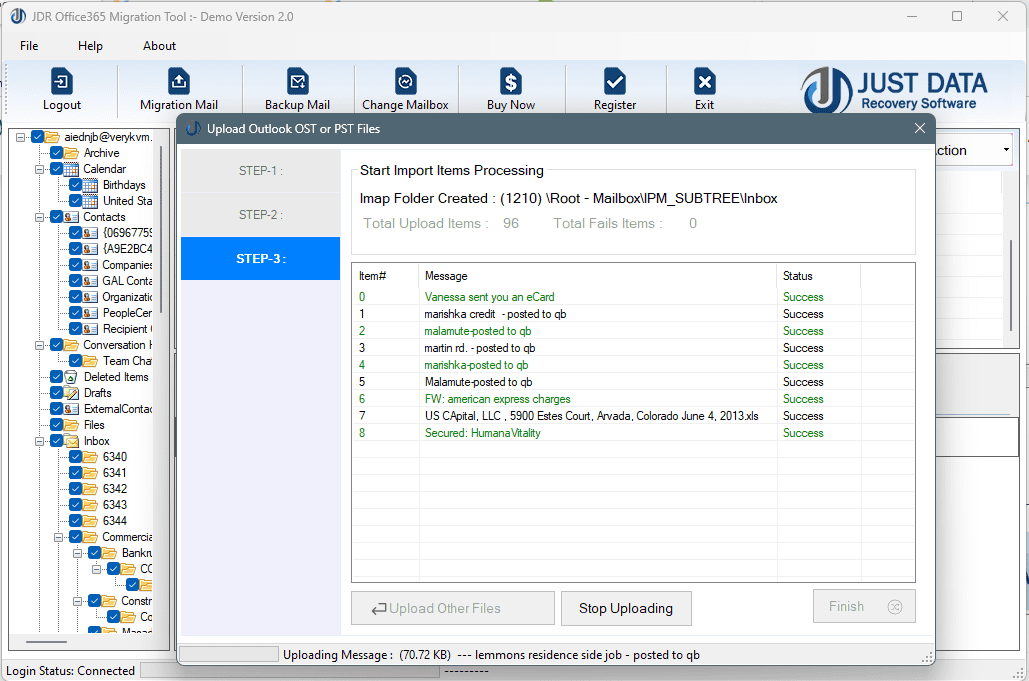 Saving Mailbox into PST File Process