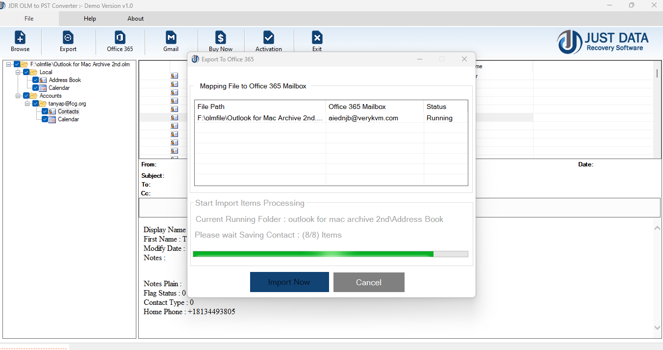 Importing Mailbox into Office365 Account