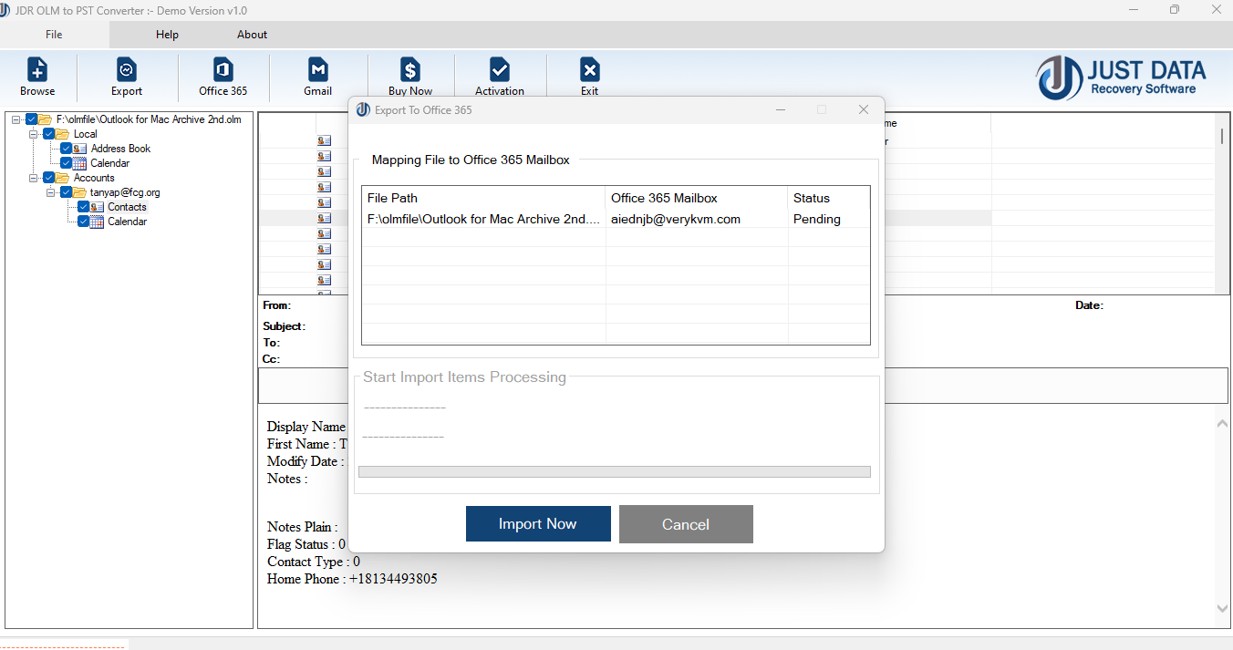 Saving Mailbox into PST File Process