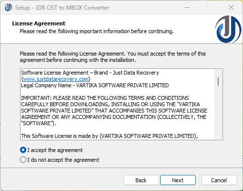 STEP-2 : JDR OST to MBOX Converter Software