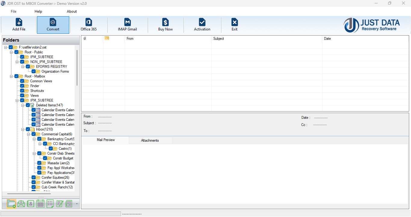 Scanning Exchange EDB file