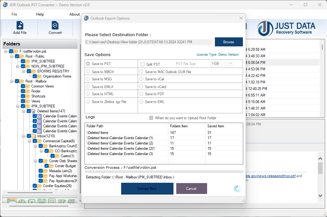 STEP 6 :- JDR Outlook PST Converter Software