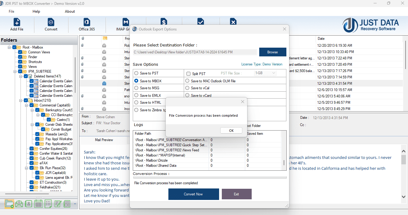 windows pst to mbox converter open source